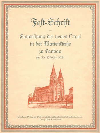 Festschrift zur Orgelweihe