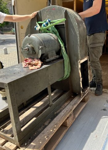 Windmaschine auf dem Weg zum Wickeln Windmaschine auf dem Weg zum Wickeln