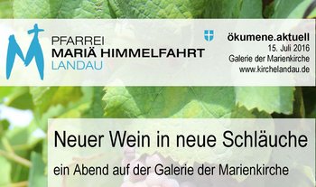 neuer Wein in neue Schläuche